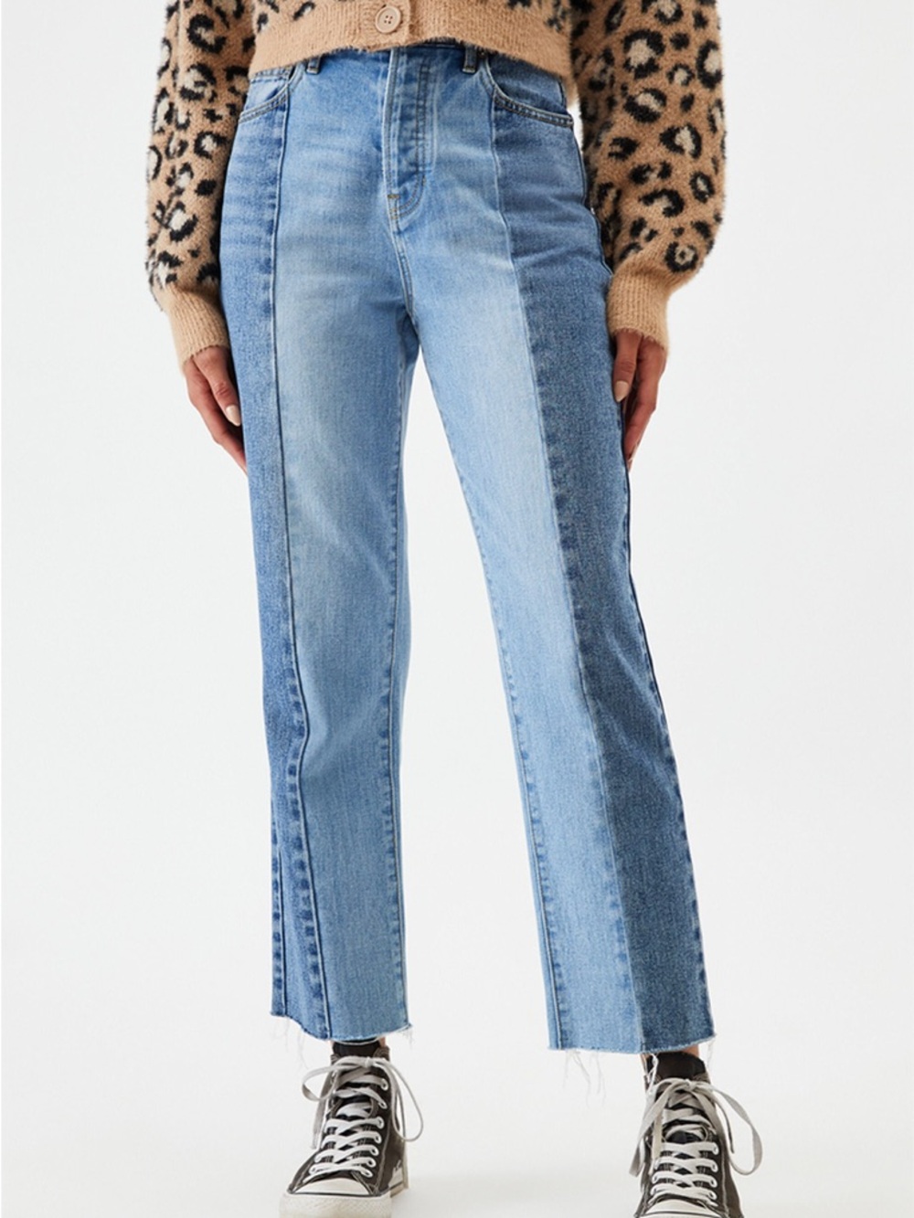 Pacsun Two Panel High Waisted Straight Leg Jeans